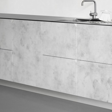 Cemento Gris Claro - vinilo lavable autoadhesivo opaco para paredes azulejos , muebles de cocinas frentes y copete lokoloko