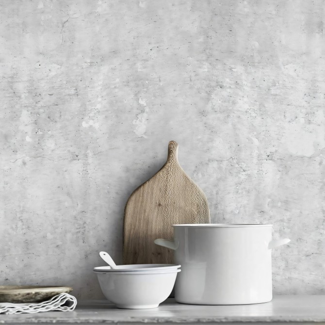 Light industrial concrete - washable self-adhesive opaque vynil for furniture and walls kitchen tiles backslashlokoloko