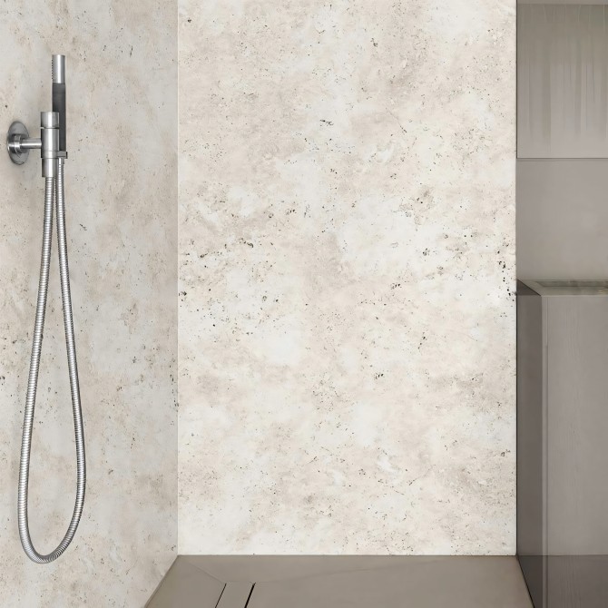 Textura Piedra Beige - vinilo lavable autoadhesivo opaco para paredes de azulejos en baños, aseos, ducha y bañera. lokoloko