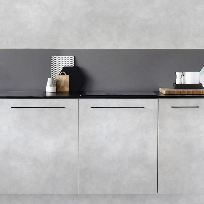 Natural Grey Concrete. Washable self-adhesive eco inks. Vinyl for furniture kitchen doors tables. Lokokoko