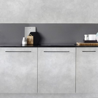 Natural Grey Concrete. Washable self-adhesive eco inks. Vinyl for furniture kitchen doors tables. Lokokoko