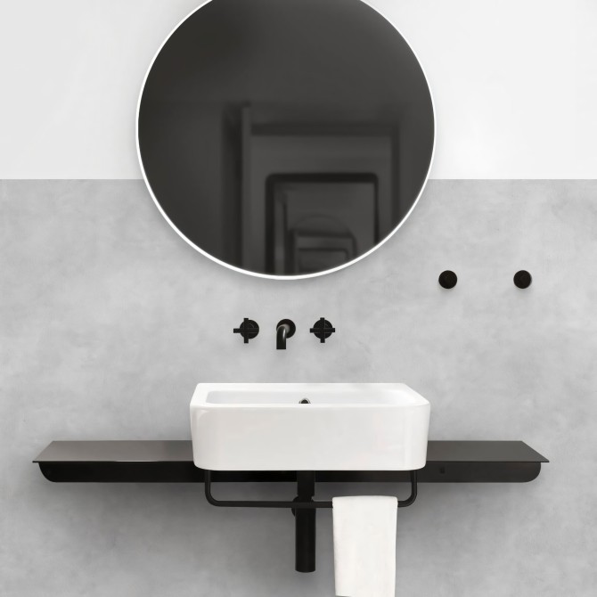 Hormigón Gris Natural. Vinilo lavable autoadhesivo para paredes de azulejos en baños. Lokoloko