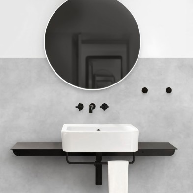 Hormigón Gris Natural. Vinilo lavable autoadhesivo para paredes de azulejos en baños. Lokoloko