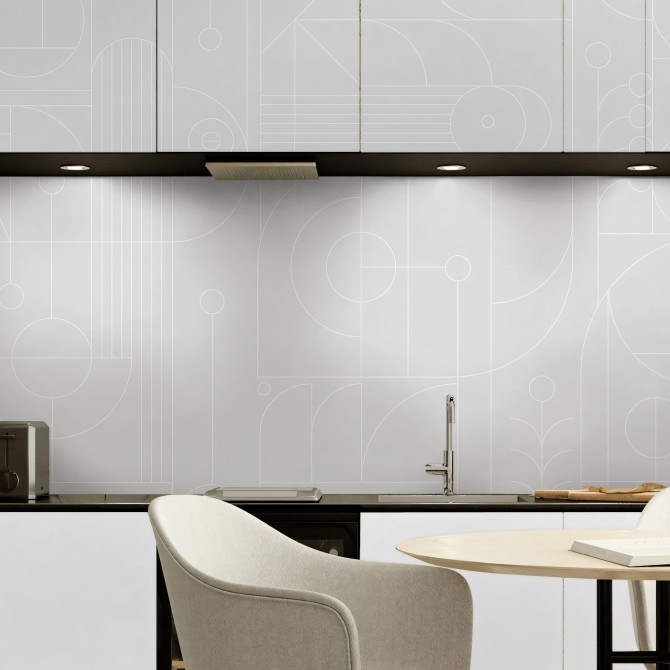 Line 1 - vinilo autoadhesivo lavable para forrar muebles y frentes de cocinas azulejos copetes
