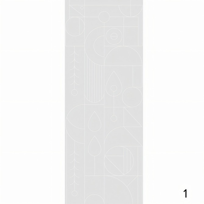 Line 1 - Eco-friendly self-adhesive wallpaper mural for bedroom living-room hall walls - Piece 1 - Geometry, grey - Lokoloko