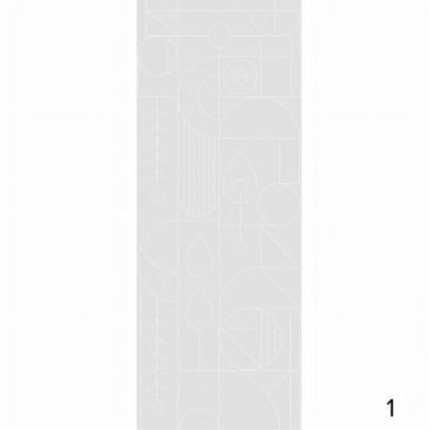 Line 1 - Papel pintado pared ecológico autoadhesivo para superficies lisas - Pieza 1 - Geometría gris - Lokoloko