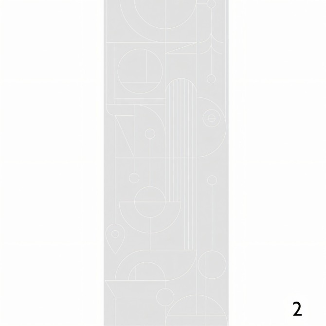 Line 1 - Papel pintado pared ecológico autoadhesivo para superficies lisas - Pieza 2 - Geometría gris - Lokoloko