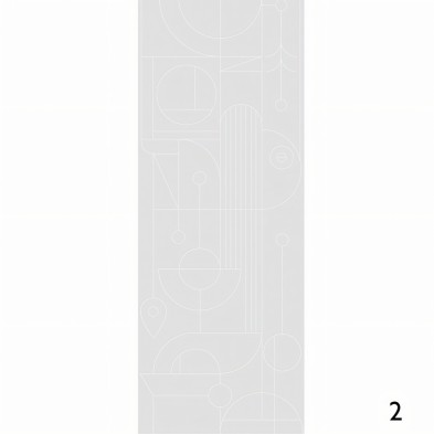 Line 1 - Papel pintado pared ecológico autoadhesivo para superficies lisas - Pieza 2 - Geometría gris - Lokoloko