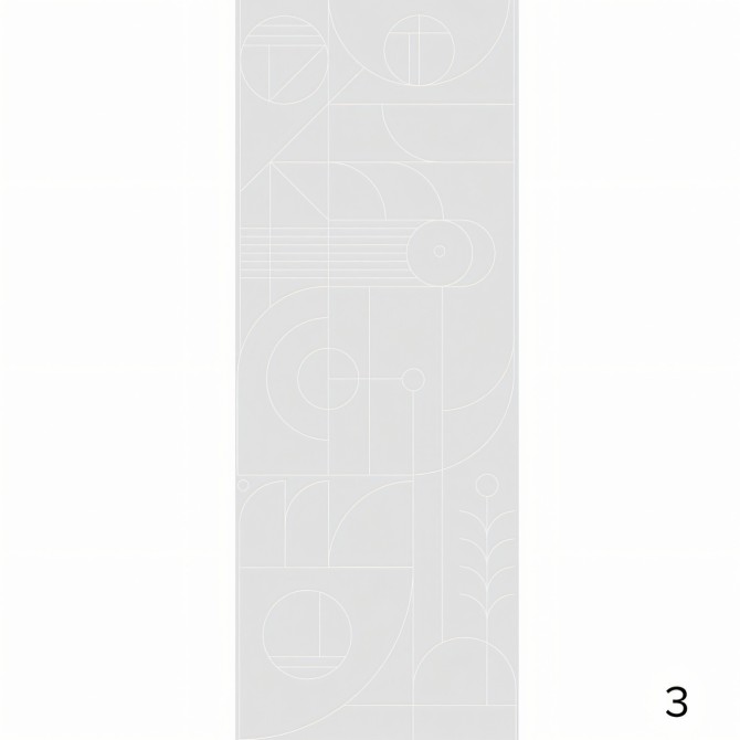 Line 1 - Papel pintado pared ecológico autoadhesivo para superficies lisas - Pieza 3 - Geometría gris - Lokoloko