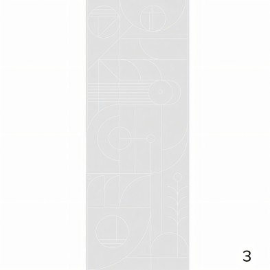 Line 1 - Eco-friendly self-adhesive wallpaper mural for bedroom living-room hall walls - Piece 3 - Geometry, grey - Lokoloko