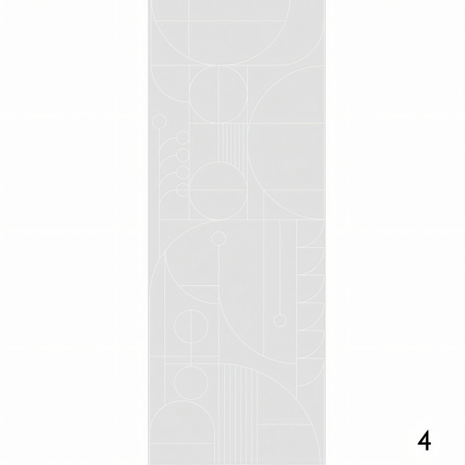 Line 1 - Eco-friendly self-adhesive wallpaper mural for bedroom living-room hall walls - Piece 4 - Geometry, grey - Lokoloko