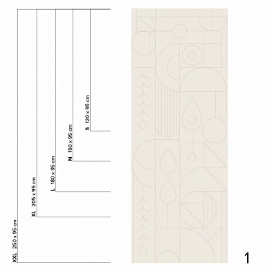 Line 2 - Pieza 1 - Vinilo mural autoadhesivo lavable para paredes de salón. Lokoloko