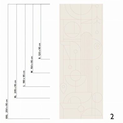 Line 2 - Pieza 2 - Vinilo mural autoadhesivo lavable opaco para decorar paredes. Lokoloko