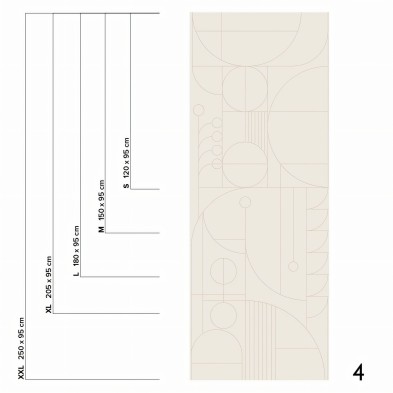 Line 2 - Pieza 4 - Vinilo mural autoadhesivo lavable opaco para paredes. Lokoloko