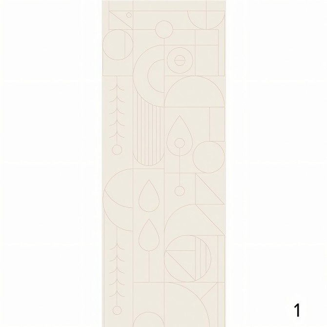 Line 2 - Eco-friendly self-adhesive wallpaper mural for bedroom living-room - Piece 1 - Geometry - Lokoloko