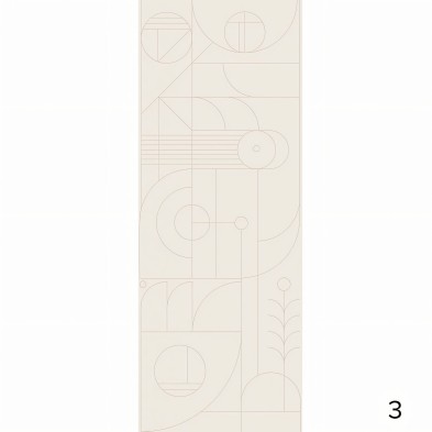 Line 2 - Eco-friendly self-adhesive wallpaper mural for bedroom living-room - Piece 3 - Geometry - Lokoloko