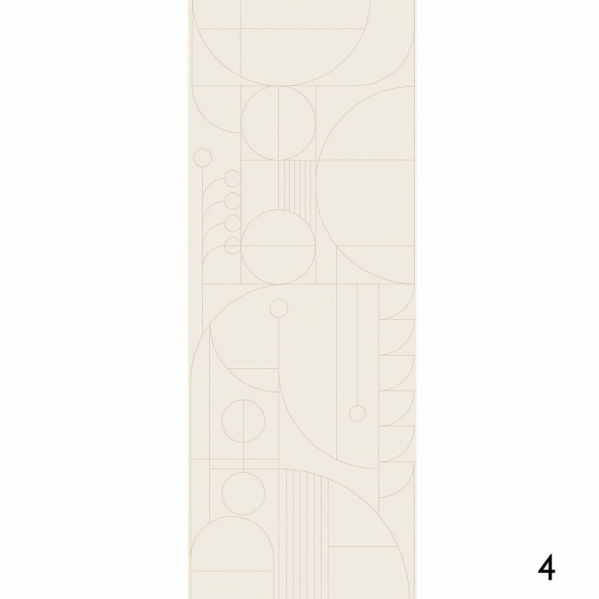 Line 2 - Eco-friendly self-adhesive wallpaper mural for bedroom living-room - Piece 4 - Geometry - Lokoloko