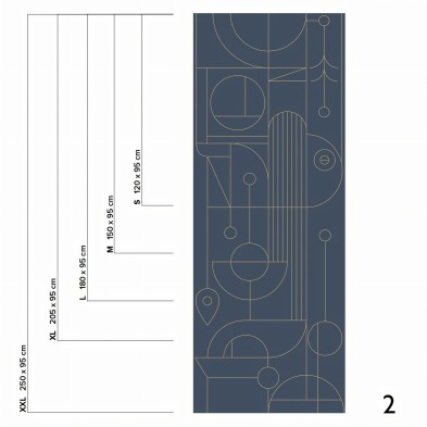 Line 3 - Pieza 2 - Vinilo autoadhesivo lavable opaco para paredes