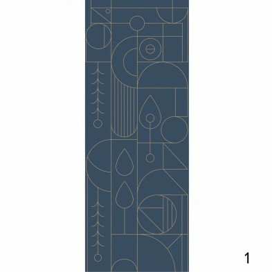 Line 3 - Eco-friendly self-adhesive wallpaper mural for bedroom living-room - Piece 1 - Geometry - Lokoloko