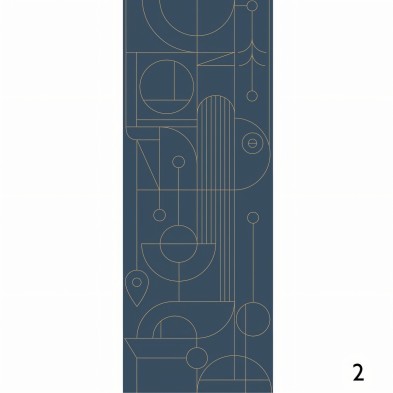 Line 3 - Eco-friendly self-adhesive wallpaper mural for bedroom living-room - Piece 2 - Geometry - Lokoloko