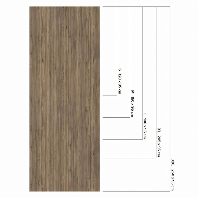 Madera de nogal español - medidas - Para puertas, frentes de cocina, copetes, paredes