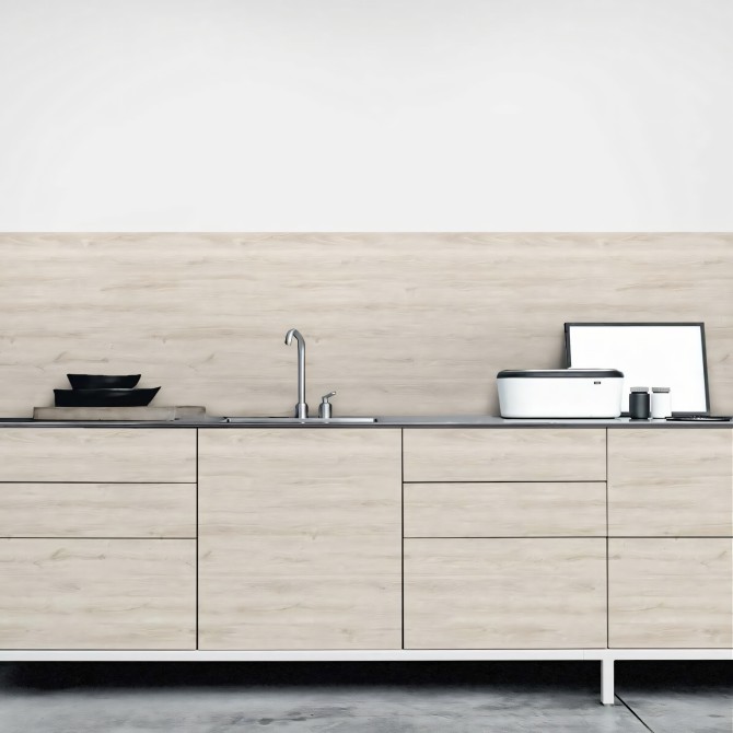 Madera Noruega - vinilo lavable, opaco, autoadhesivo para cocinas, puertas, frentes,copetes - lokoloko