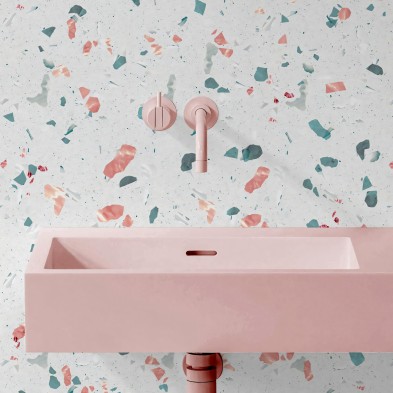 Mediterranean Terrazzo - washable, opaque, self-adhesive vinyl, for furniture, toilets, walls, kitchens lokoloko
