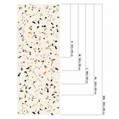 Terrazo cálido contrastado - medidas vinilo autoadhesivo opaco laminado lavable para muebles paredes y suelos