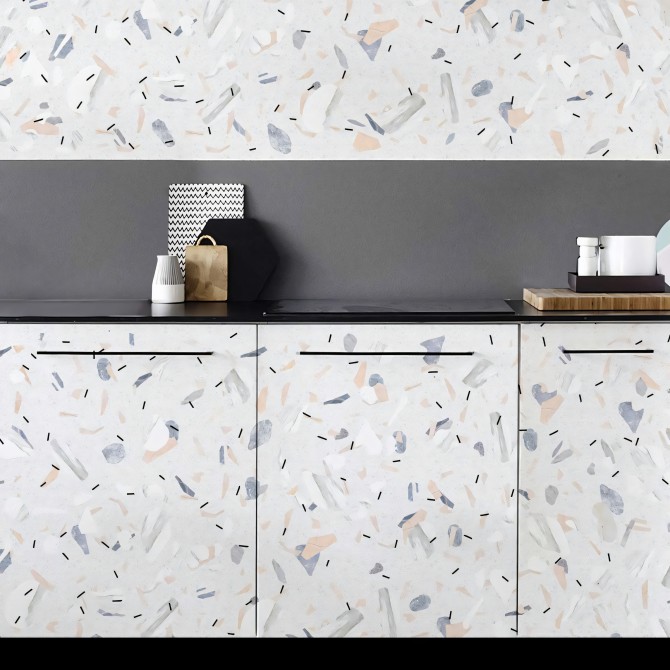 Terrazo Moderno - vinilo lavable autoadhesivo opaco muebles, suelos medidas
