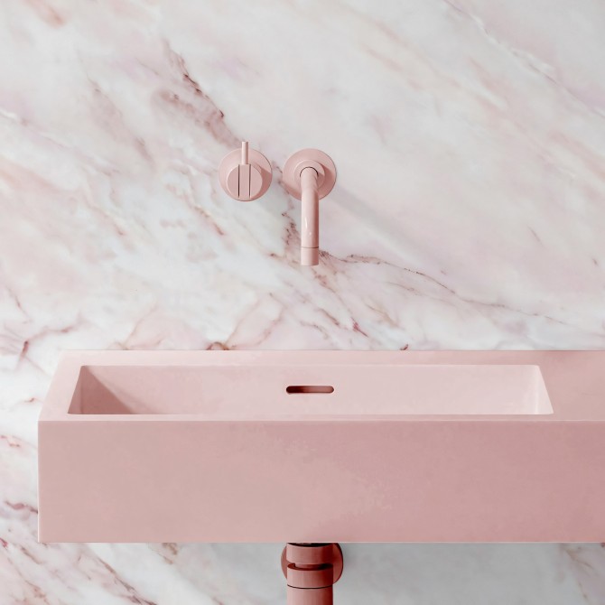 Mármol Rosa portugués - vinilo lavable autoadhesivo opaco para aseos cocinas muebles paredes suelos lokoloko