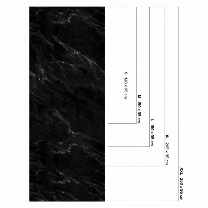  Black Marble -  measures Washable Opaque Self Adhesive Vinyl Laminate for Kitchens Toilets Walls Floors Furniture