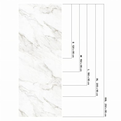  White Carrara marble - washable self-adhesive vinyl commercial premises furniture walls loko loko