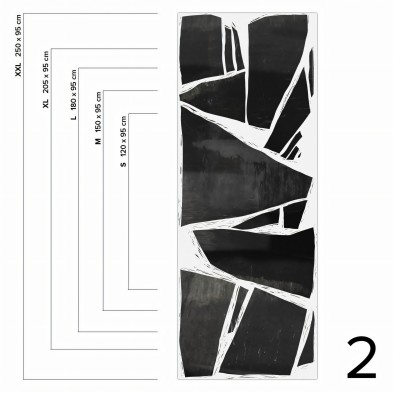 Mural Abstracción - medidas pieza 2 vinilo autoadhesivo opaco lavable para muebles paredes loko loko