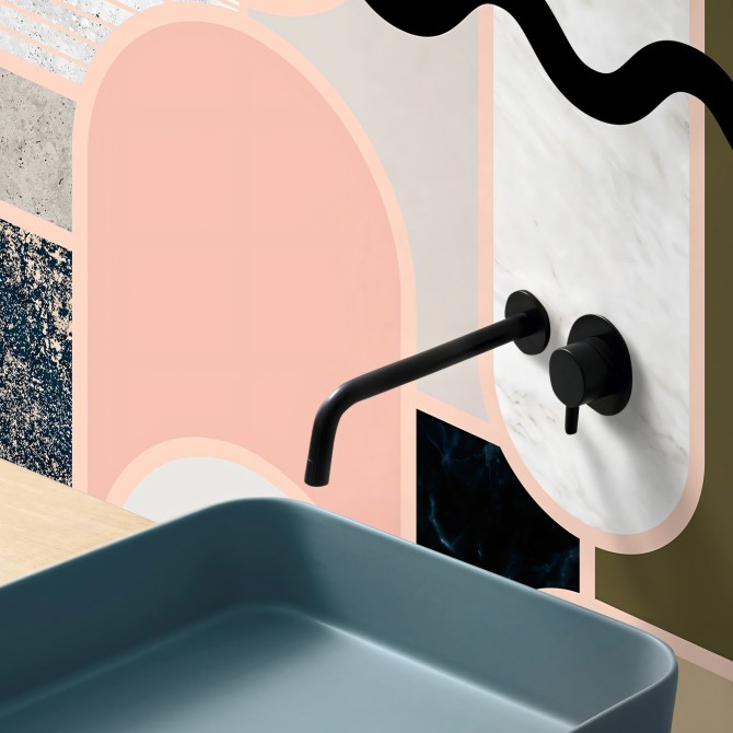 Memphis Boreal - vinilo autoadhesivo lavable opaco para muebles paredes aseos wc azulejos frentes puertas duchas loko loko