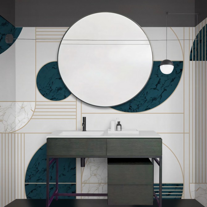 Milán-vinilo-autoadhesivo lavable laminado para aseos wc azulejos muebles paredes loko loko