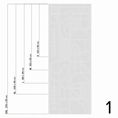 Line 1 - Pieza 1 - Mural de vinilo autoadhesivo lavable para forrar paredes y muebles