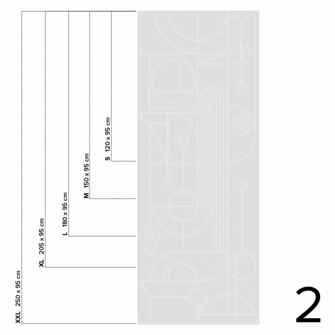 Line 1 - Pieza 2 - Mural de vinilo autoadhesivo lavable para forrar paredes y muebles