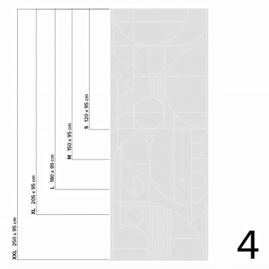 Line 1 - Pieza 4 - Mural de vinilo autoadhesivo lavable opaco para forrar paredes y muebles