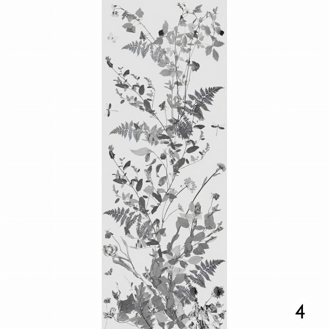 Tempus - Eco-friendly self-adhesive wallpaper mural for bedroom living-room - Piece 4 - Lokoloko