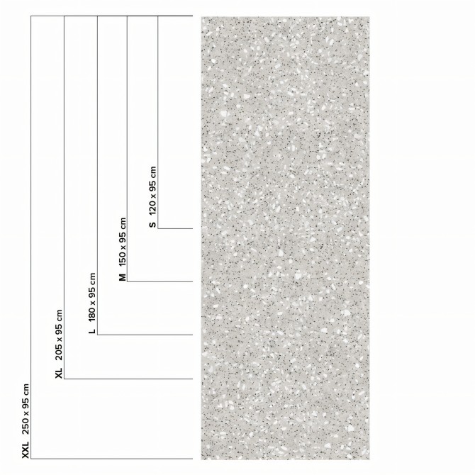 Croce Terrazzo   - washable self-adhesive opaque vynil for furniture, floor and walls kitchen bathroom lokoloko