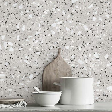 Terrazo Croce - vinilo lavable autoadhesivo opaco para paredes azulejos frentes de cocina y muebles nordicos lokoloko