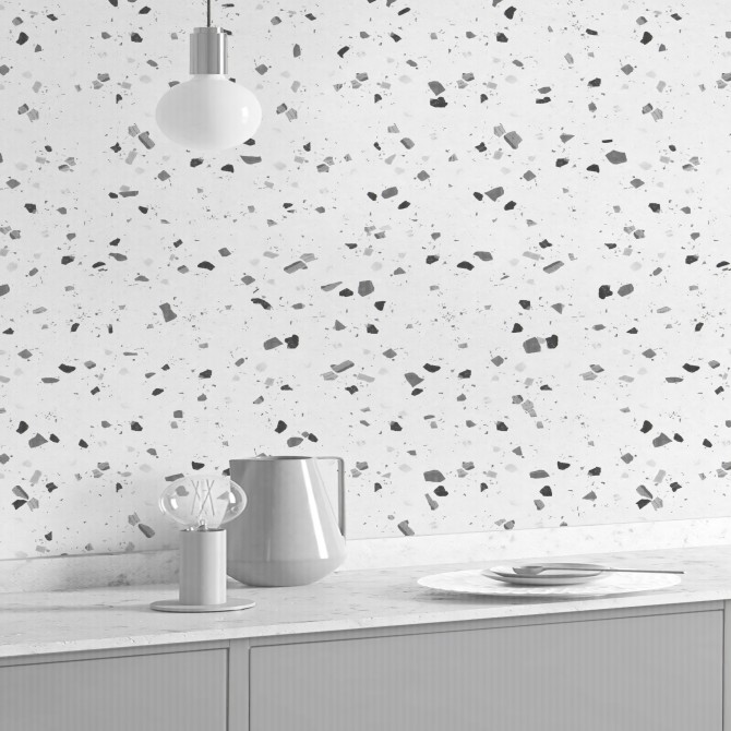 Terrazo Ducal - vinilo lavable autoadhesivo opaco para paredes, muebles cocina frentes azulejos lokoloko