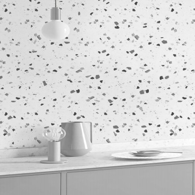 Ducal Terrazzo  - washable self-adhesive opaque vynil for furniture, floor and walls backslash kitchen lokoloko