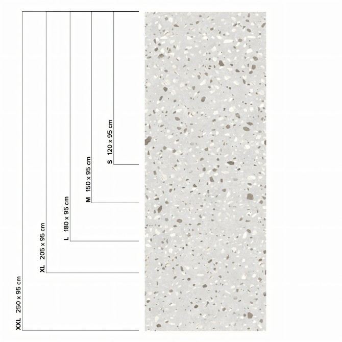 Calacatta Marble Terrazzo  - washable self-adhesive opaque vynil for furniture, floor and walls kitchen bathroom lokoloko