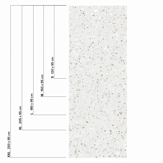 Murano Terrazzo - washable self-adhesive opaque vynil for furniture, floor and walls kitchen bathroom lokoloko