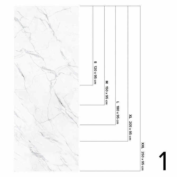 Mármol Blanco Calacatta - Vinilo lavable autoadhesivo opaco para paredes, muebles y suelos en cocinas, baños. Lokoloko