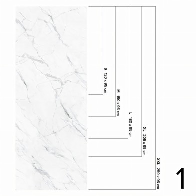 Mármol Blanco Calacatta - Vinilo lavable autoadhesivo opaco para paredes, muebles y suelos en cocinas, baños. Lokoloko