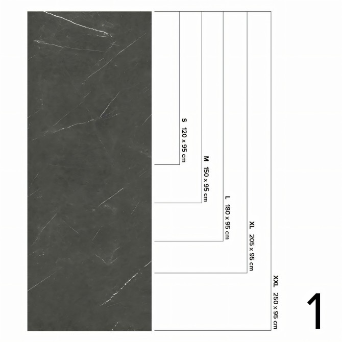 Nero Marble - washable opaque self-adhesive vinyl for walls tiles, furniture and floor bathroom and kitchen Lokoloko