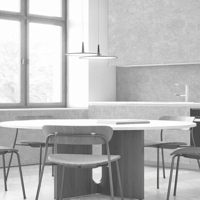 Cemento Barbican - vinilo lavable autoadhesivo opaco para paredes frente cocina puertas minimalista gris lokoloko