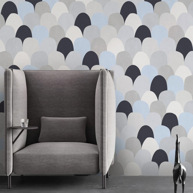  Blue flakes-Washable self-adhesive vinyl for walls gotele doors living rooms interior hotels lokoloko
